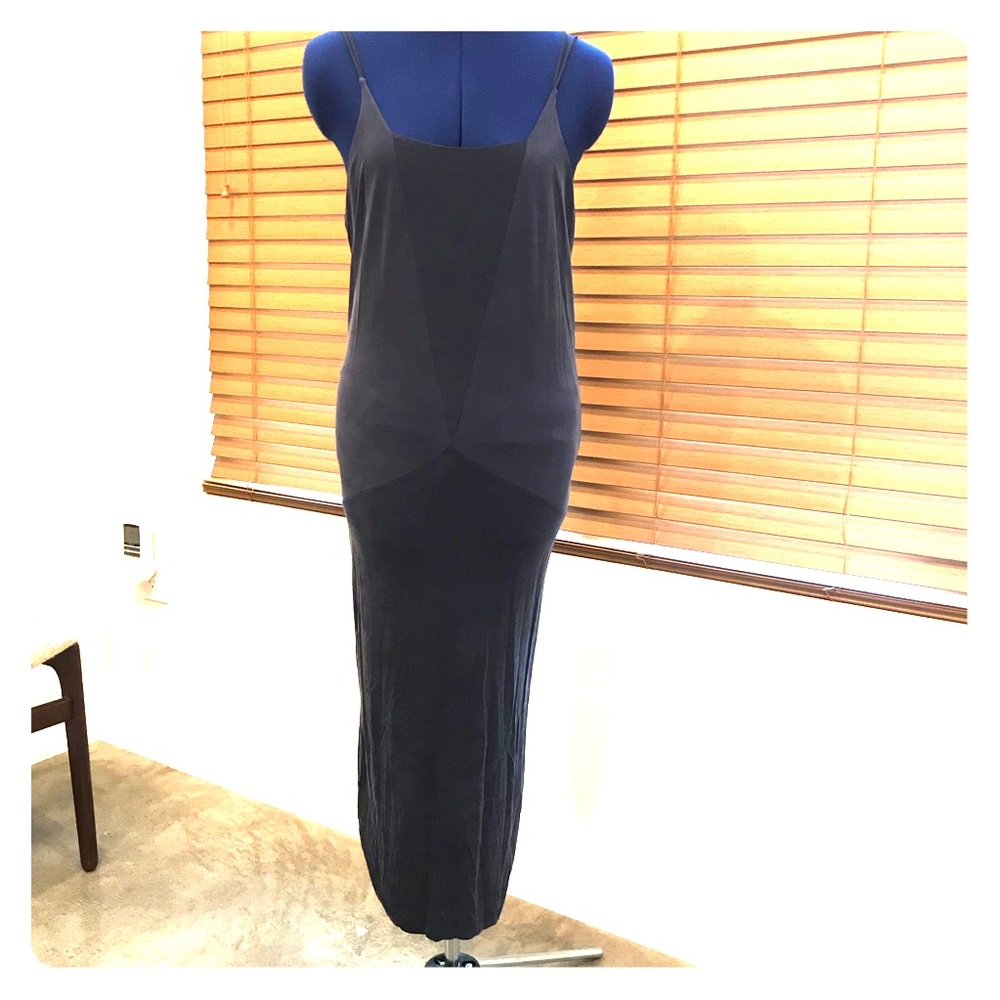 Blue modal H&M mesh inset maxi
